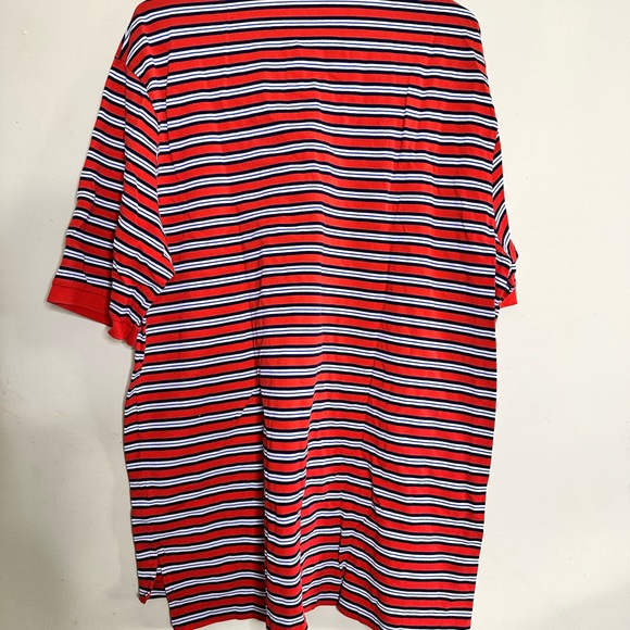 Polo Golf Ralph Lauren Mens Shirt XL Polo Short Sleeve Orange Stripe - Picture 5 of 5